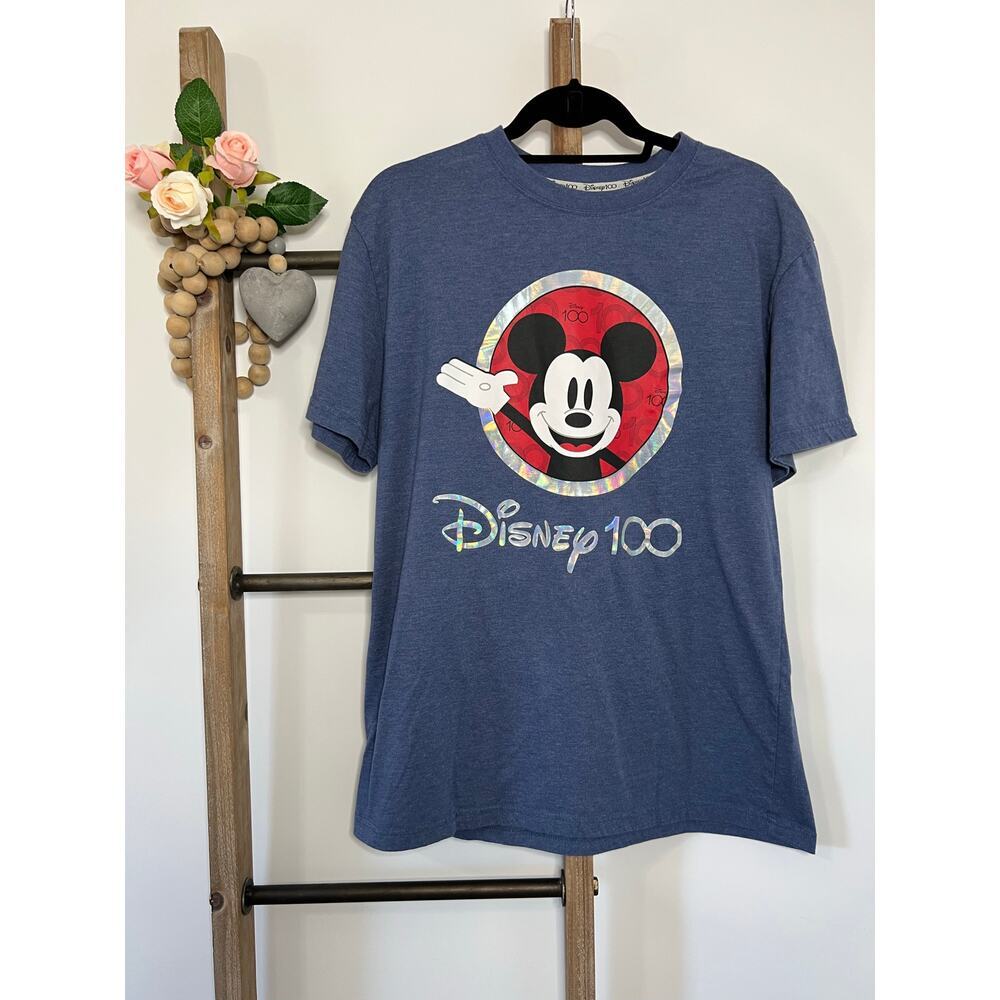 Disney‎ 100th Anniversary Mickey Mouse Short Sleeve T Shirt Size Large